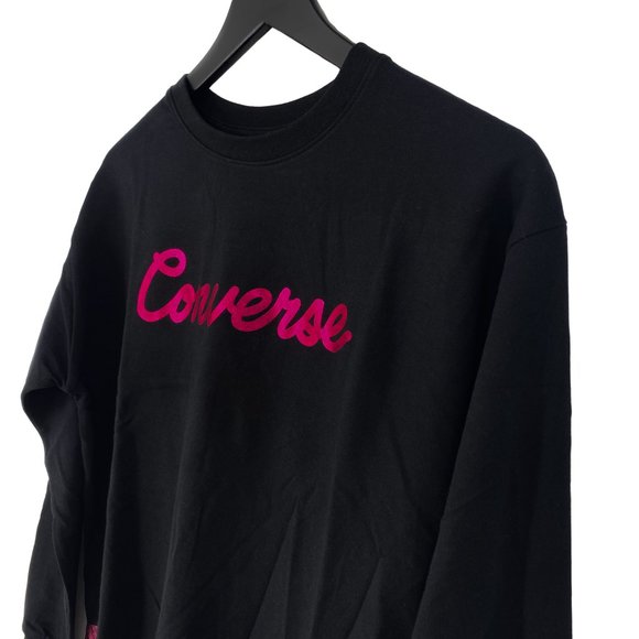 CONVERSE Pink Metallic Logo Crewneck Sweatshirt - Picture 7 of 16